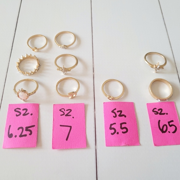 3/$20🌷9 pc. Star Opal Midi Ring Set NWOT - Picture 5 of 5